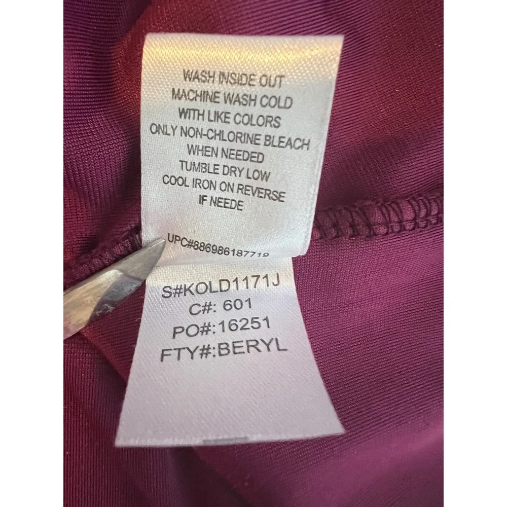 Live to be Spoiled Velvet Ruched Bodycon Dress Wine Long Sleeve Sz Medium‎ NWT - Picture 9 of 9